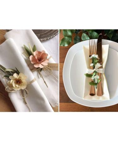 Adorfine 60 High-Quality 40x40 cm White Disposable Napkins | 100% Cellulose Decorative Tissues for Weddings Parties Birthdays & Festivals - Buy Online on SooperMarket.com