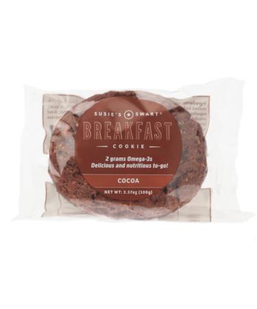 Susie's Smart Breakfast Cookie Healthy Omega3s and Protein Rich cocoa 63 Ounce (Pack of 18)