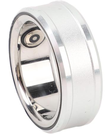 Smart Health Ring - Waterproof Stainless Steel Fitness Tracker with Body Temperature Light Monitoring & Sleep Quality Detection | Size 18 (18.9mm) - Perfect for Daily Use - Buy Online on SooperMarket.com