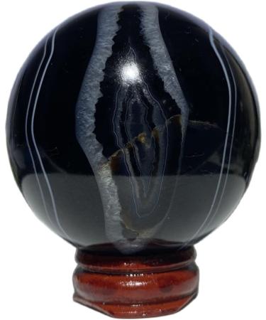 Natural Crystal Rough Natural Sphere Black Agate Crystals Balls Natural Gemstone Reiki QuartzSphere Fengshui Home Decoration 1pc (Color : 220-230g) - Buy Online on SooperMarket.com