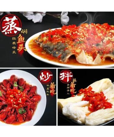Hunan specialty spicy chopped chili sauce Chili sauce garlic paste Leisure spicy snacks Side dishes Mixed noodle sauce Chinese food Super Chili sauce and paste (Super spicy 500g) Super spicy 500g - Buy Online on SooperMarket.com