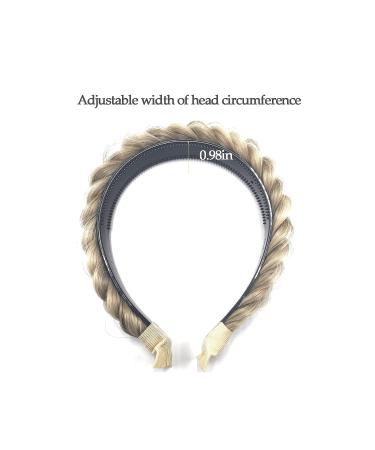Wide Braided Headband Hoop Fashion Hair Accessories for Women and Girls - Golden Brown - Buy Online on SooperMarket.com