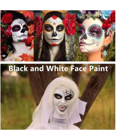 Go Ho Clown White Black Red Face Body Paint (6 oz) - Non-Toxic Water-Based Makeup for Halloween, Cosplay & Dress Up - Buy Online on SooperMarket.com