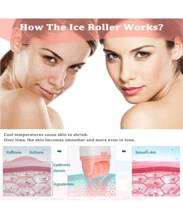 PrettyCare Pink Ice Roller for Face and Eye - Relief from Puffiness, Migraine, Pain & Minor Injuries - Summer Cooling Skin Care Product - Buy Online on SooperMarket.com