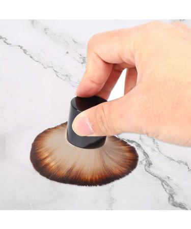 Kabuki Face Brush - Professional Mushroom Shaped Soft Brush for Foundation & Powder Makeup - Includes Black Travel Bag - Ideal for Mineral Blending, Blush, Buffing, and Nail Arts Dust Clean - Buy Online on SooperMarket.com