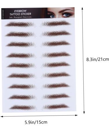 PLAFOPE 4pcs Eyebrow Stickers Eyebrow Transfer Sticker Black Stickers Eyebrow Stencils 4d Shaper Transport 21x15cm Brown - Buy Online on SooperMarket.com