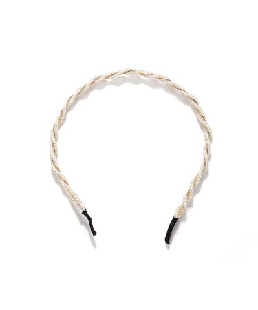 3 Pack White Faux Pearl Headbands for Women - Bridal Hair Accessories - Buy Online on SooperMarket.com