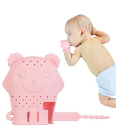 Abbto B r Baby Tooth Toy | Silicone Bite Ring & Anti-Drop Gloves | Adjustable for 3 Months+ - Buy Online on SooperMarket.com