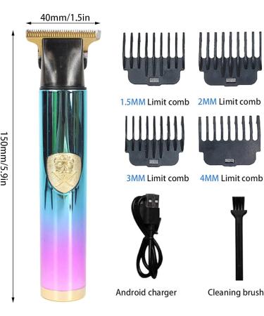 Dous T9 Hair Trimmer Professional T9 Mens T-Hair Clippers Electric Zero Gapped Cordless Hair Trimmer for Haircut & Grooming Rechargeable Green Purple - Buy Online on SooperMarket.com