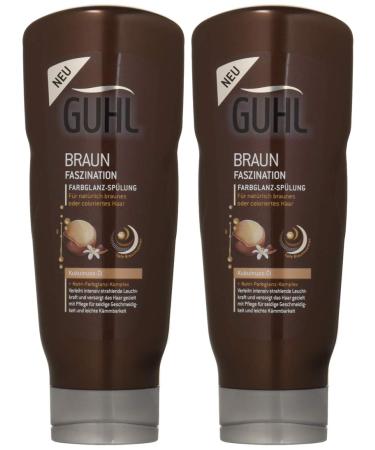 Guhl Fascination Brown Balance Rinse & Conditioner - 2x200ml with Kukuinuss Oil for Naturally Brown & Colored Hair - Best Hair Care for International Shipping - Buy Online on SooperMarket.com