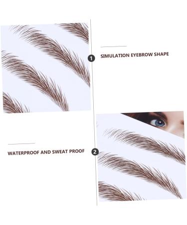 WOFASHPURET 4pcs Eyebrow Stickers Waterproof Fake Eyebrow False Imitation Eyebrow 4d Transfer Stickers Hair - Buy Online on SooperMarket.com