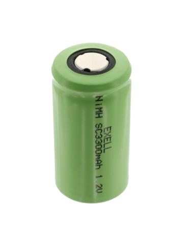 Exell 1.2V 3300mAh NiMH SubC Size Rechargeable Flat Top Battery use with electric razors toothbrushes high power static applications (Telecoms UPS and Smart grid) electric tools electric mopeds