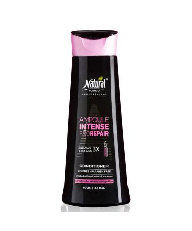 Natural FORMULA Ampoule Intense Hair Conditioner - Professional Ampoule Treatment with Natural Oils - Repair Restore and Nourish Damaged Dry and Color-Treated Hair - Paraben Free - 13.5 Fl Oz