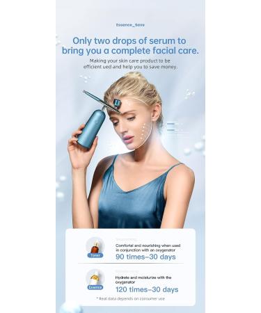 GX Rechargeable Water Shine Skin Boost Airbrush Nano Mist Sprayer - Polar Blue | Portable Serum Toner Facial Mister for Lady's Skin Care - Buy Online on SooperMarket.com