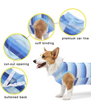 Newsbirds Dog Surgery Recovery Suit for Small Dogs - XL Blue | Post-Op Puppy Wound Protection - Buy Online on SooperMarket.com