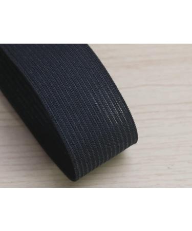 1'' Black Wide Knit Elastic Spool - 40 Yards | Heavy Stretchy Band for DIY Sewing Craft | High Elasticity Knit Band - 1 25mm Black - Buy Online on SooperMarket.com