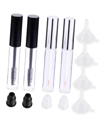 PLAFOPE 12pcs Empty Mascara Tube with Eyelash Wand Mascara Wand Tube Empty Mascara Tube and Wand Funnel