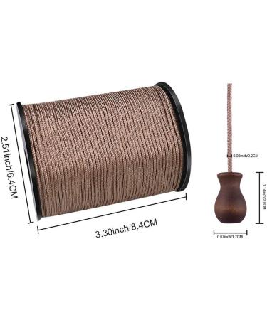 WXJ13 50 Yards Brown Braided Nylon Lift Shade Cord + 5 Pack Wood Cord Knobs 1.8mm - Brown - Buy Online on SooperMarket.com