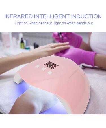 UV LED Nail Lamp 54W 18pcs UV LED Nail Light Portable Nail Lamp Professional Nail Dryer Gel Polish Light with 3 Timers Professional Nail Art Tools(Pink) - Buy Online on SooperMarket.com