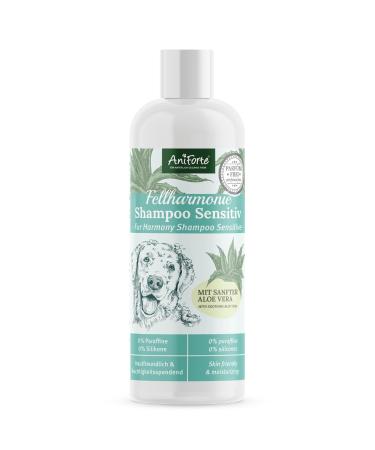 AniForte Fellharmonie Dog Hampoo sensitive with Aloe Vera 200ml - for easy -to -combing fur & vital skin care shampoo for sensitive dogs free of dyes & perfume