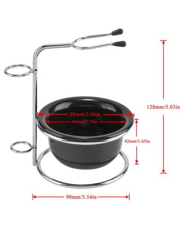 MagiDeal Stainless Steel Shaving Bowl Set - Multifunction Mug Stand Holder for Shaving Brush - Wear-Resistant Design - International Shipping Available - Buy Online on SooperMarket.com
