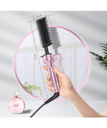 Dan Technology 500 High Heat Hot Comb Hair Straightener - Pink Dual Voltage Adjustable Temperature Electric Straightening Comb for Wigs - Professional Pressing Comb for African American Hair - Buy Online on SooperMarket.com