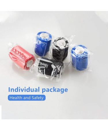 Buy Cojj 16 Pcs Self-Adhering Cohesive Bandage - 7.5cm x 4.5m Waterproof Elastic Bandage for Humans & Animals - Black - Buy Online on SooperMarket.com
