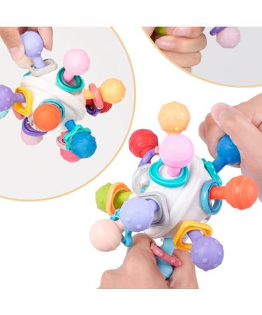 BAOK Biting Toys for Babies - Sensory Rattling Bite Rings & Teething Shaker Toys - International Shipping Available - Buy Online on SooperMarket.com
