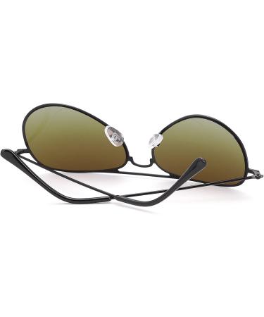 Yimi 2 Classic Bifocal Reading Glasses UV400 - Comfortable Metal Sunglasses for Men & Women - Black & Brown 2.0x - Buy Online on SooperMarket.com