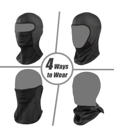 Rotto Storm Hood Cooling Balaclava - Summer Silk Face Mask for Motorcycle Bicycle Fishing | Unisex Sun Protection - Size 03 Black - Buy Online on SooperMarket.com
