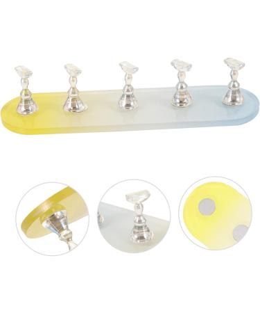 minkissy 5 Sets Nail Practice Holder Nail Display for Nail Painting Decorative Nail Racks Training Nail Display Beauty Nail Stands Nail Practice Stand Gold and Silver Plastic Storage Box - Buy Online on SooperMarket.com