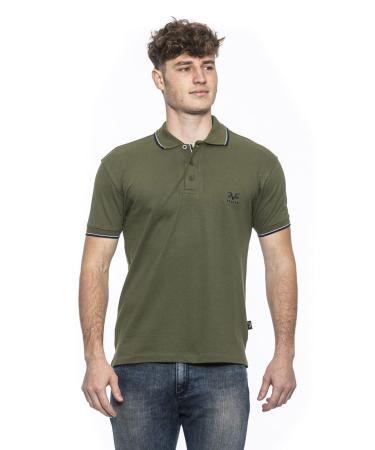 19V69 ITALIA Men's Costina Olive Polo Shirt Large