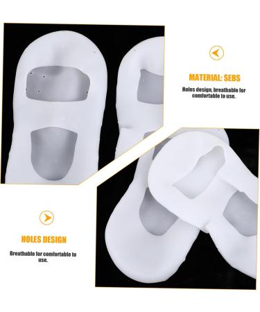 Mikinona 1 Pair Cracked Heel Socks Silicone Moisturizing Socks Cooling Heel Repair Socks Plantar Silicone Socks Heel Sleeves Arch Socks Compression White Beach Ballet Socks Men and Women - Buy Online on SooperMarket.com