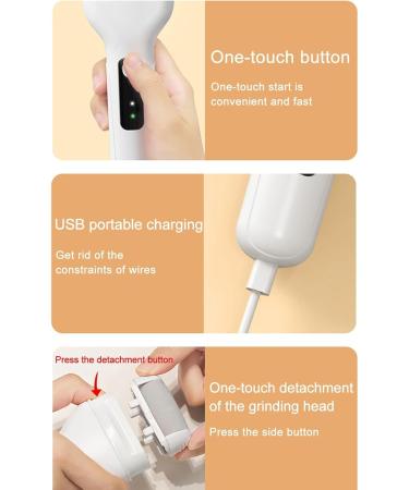Electric Foot Filer - Skin-Friendly Rechargeable Foot Scrubber Dead Skin Remover - Automatic Powerful Heel Scraper for Cracked Heels Feet Hard Cracked Dry - Buy Online on SooperMarket.com