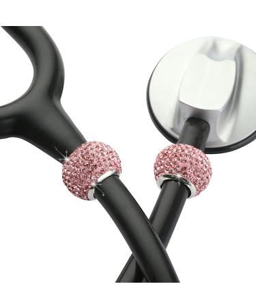 Bling Crystal Stethoscope Charms Set - Round ID Name Tags for Nurse RT Vet - Violet Kiss Crystal - Buy Online on SooperMarket.com