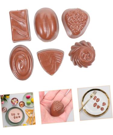 HOMSFOU 24 Pcs Simulation Chocolate Decorative Chocolate Decor Fake Candy Cake Decorating Fake Cookies Kids Bulk for Desserts Desktop Fake Chocolate Artificial Children's Products Pvc 3d Coffeex4pcs 3.9X2.8X1.8CMx4pcs - Buy Online on SooperMarket.com