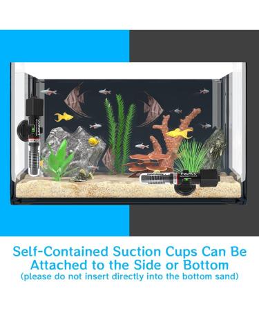 Silkwish Mini Aquarium Heater 50W for 20L-50L Tanks | Constant Temp 26 C Suction Cups & Temp Stickers | International Shipping - Buy Online on SooperMarket.com