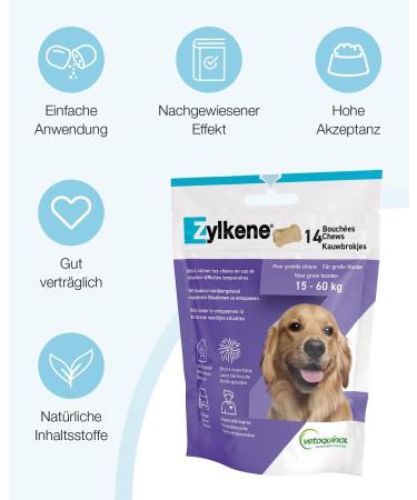 Vetoquinol Zylkene Chews 450 mg (14 Chews) - Calming Solutions for Pets | Buy Internationally - Buy Online on SooperMarket.com