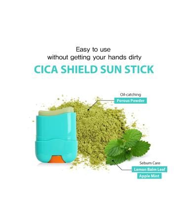 DASHU Solution Cica Shield Sun Stick .67oz - SPF 50 UVA/UVB Face & Body Sunscreen for Sensitive Skin - Buy Online on SooperMarket.com