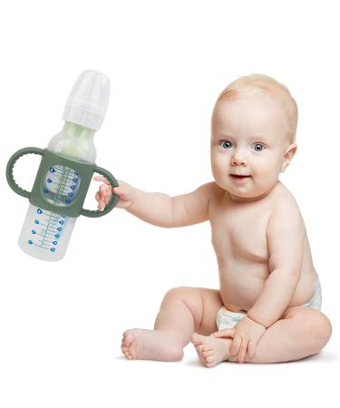 3 Pack Bottle Handles for Dr. Brown Baby Bottles - Non-Slip Easy Grip Silicone - BPA-Free & Dishwasher Safe - Milk White Green Pink - Compatible with Narrow and Wide-Neck Bottles - Buy Online on SooperMarket.com