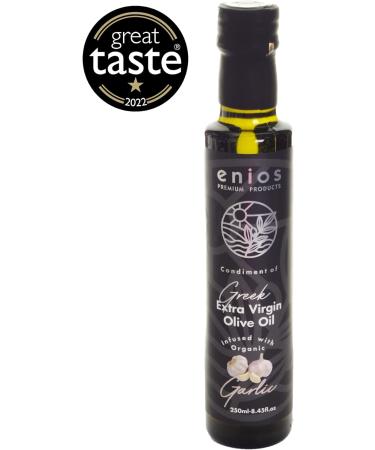Enios Garlic Infused Greek Extra Virgin Olive Oil 250ml - Great Taste Awards 1-Star 2022! Garlic 250ml - Buy Online on SooperMarket.com