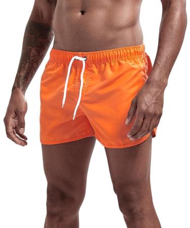 Ronony Men's Short Pants - Quick-Dry Summer Sports Shorts for Running & Training | Fitness Jogging Pants with Pockets (M Z004 #Orange) - Buy Online on SooperMarket.com
