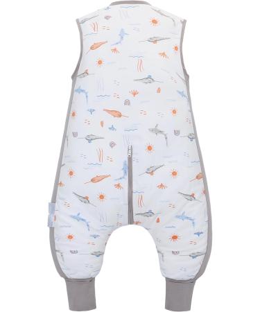 Whales Toddler Sleeping Bag with Legs 2.5 Tog | Winter Warm Cotton Swaddle Wrap for Baby 6-18 Months | M (1-2 Years) - Buy Online on SooperMarket.com