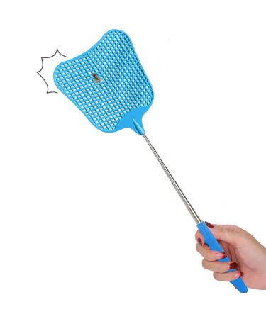 Jieyuchu Flying Claps Flying Claps Extendable Fly Swatter Stainless Steel Flying Clash Pest Control for used to ward off wasps mosquitoes and other insects blue 1 blue