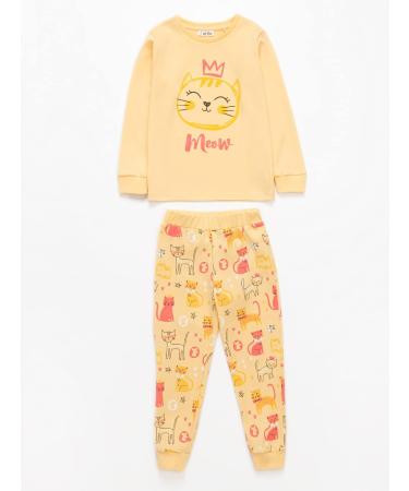 Artie Baby Girls 100% Cotton Long Sleeve Pyjamas for Kids | Set of 2 Footless Pajamas | Comfortable Nightwear for Children 12M-8Y | 5-6 Years, Yellow - Buy Online on SooperMarket.com
