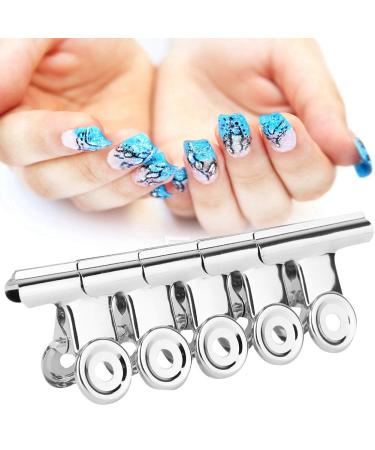 5 Pieces Stainless Steel Silver C Curve Nail Extension Clips Multifunctional Nail Art Accessories C Curve Nail Clippers