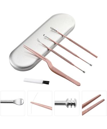 Healeved Ear Wax Removal Kit - 5 Pcs Earwax Remover Set in Rose Gold 14x1cm - Buy Online on SooperMarket.com