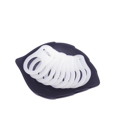 10pcs White Silicone Adapter Rings for Button Style Baby Pacifier Clips - Buy Online on SooperMarket.com