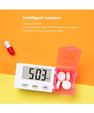 Portable Electronic Vitamin Planner 7 Color Weekly Medicine Dispenser with Detachable Cups for Elderly and Travelers - Buy Online on SooperMarket.com