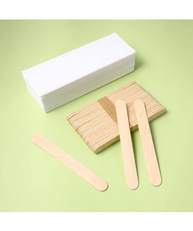 FRCOLOR 200 STK Wax Paper & Wooden Sticks for Hair Removal - Premium Waxing Strips & Stencils for Smooth Skin - Buy Online on SooperMarket.com
